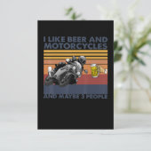 I Like Beer And Motorcycles - Motorcycles Gift (Standing Front)