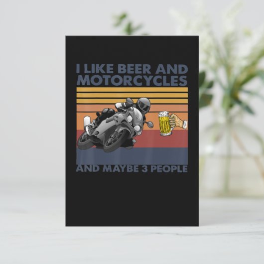 I Like Beer And Motorcycles - Motorcycles Gift (Standing Front)