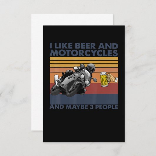 I Like Beer And Motorcycles - Motorcycles Gift (Front/Back)
