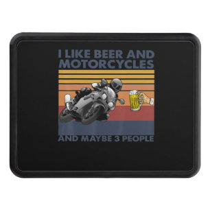 I Like Beer And Motorcycles - Motorcycles Gift Hitch Cover