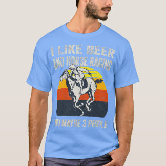 I Like Beer Horse Racing T T-Shirt