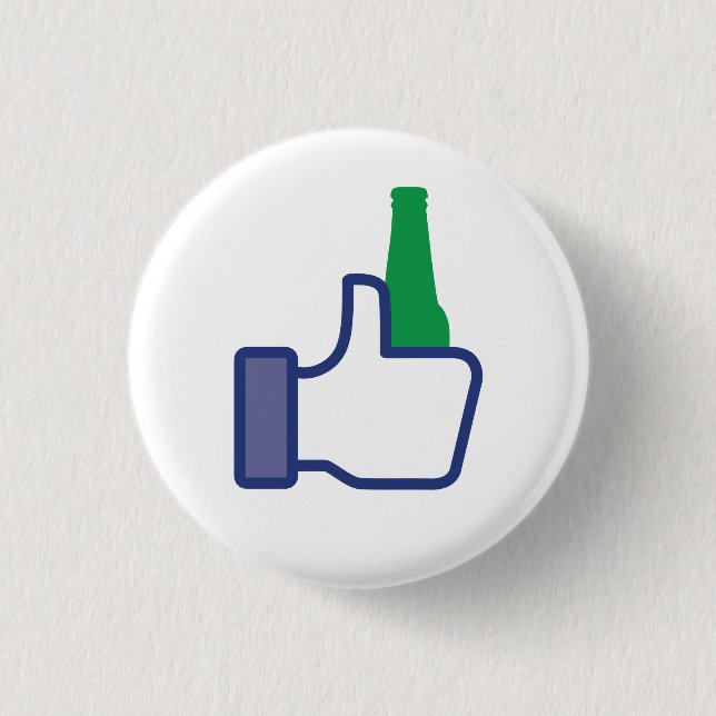 I Like Beer Pinback Button (Front)