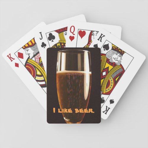 I Like Beer Playing Cards