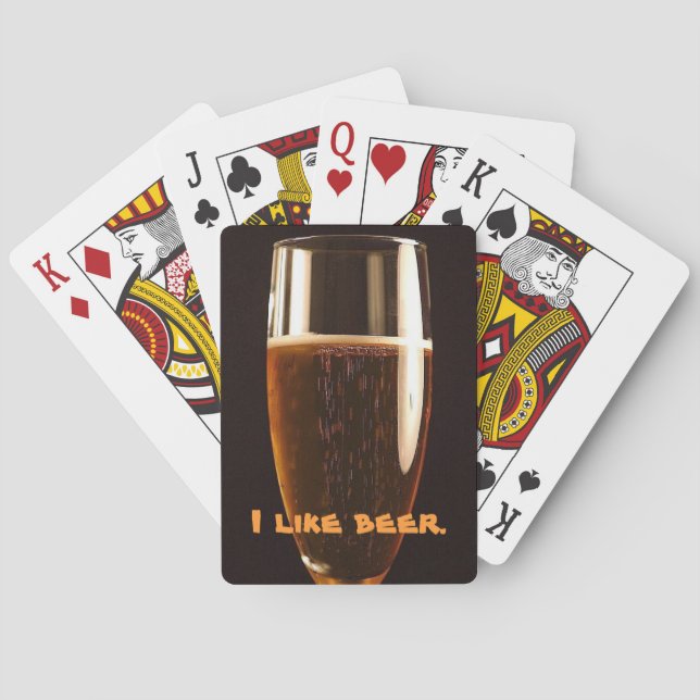 I Like Beer Poker Cards (Back)