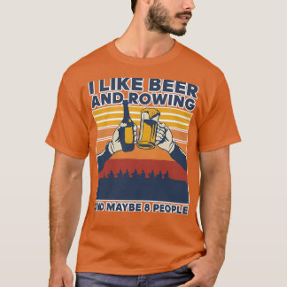 I Like Beer Rowing Beer Drinking T-Shirt