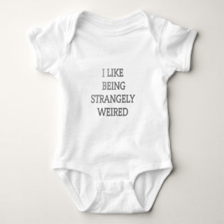 I like being strangely weird .png baby bodysuit
