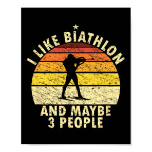 I Like Biathlon Funny Biathlonist Wintersport Cros Poster