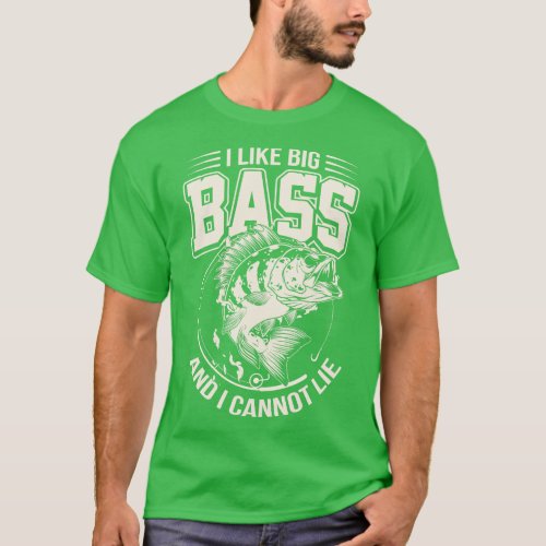 I Like Big Bass And I Cannot Lie 2 Funny Fishing T_Shirt