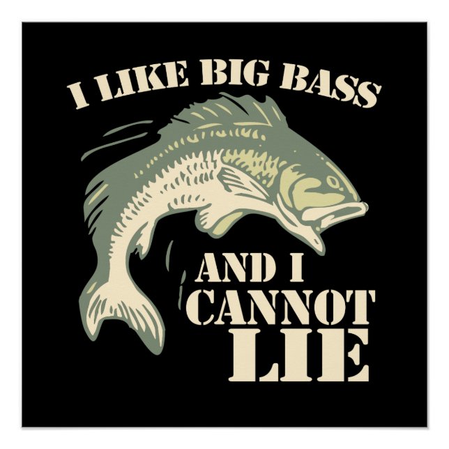 I like big bass and I cannot lie Poster (Front)