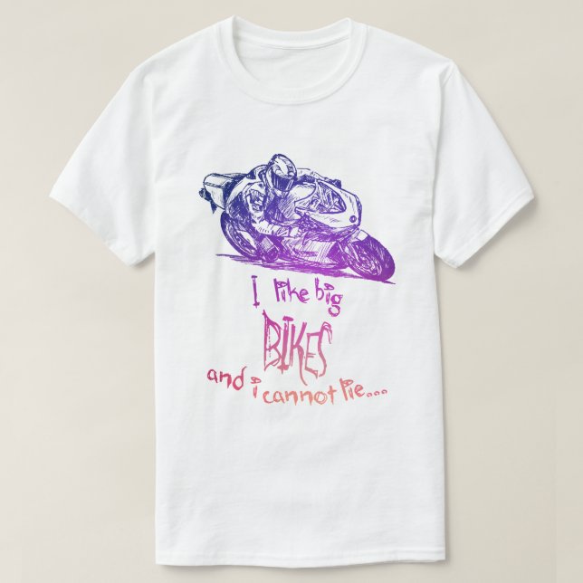 I Like Big Bikes And I Cannot Lie Men's T-Shirt (Design Front)