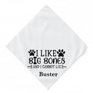 I like big bones personalized dog bandana