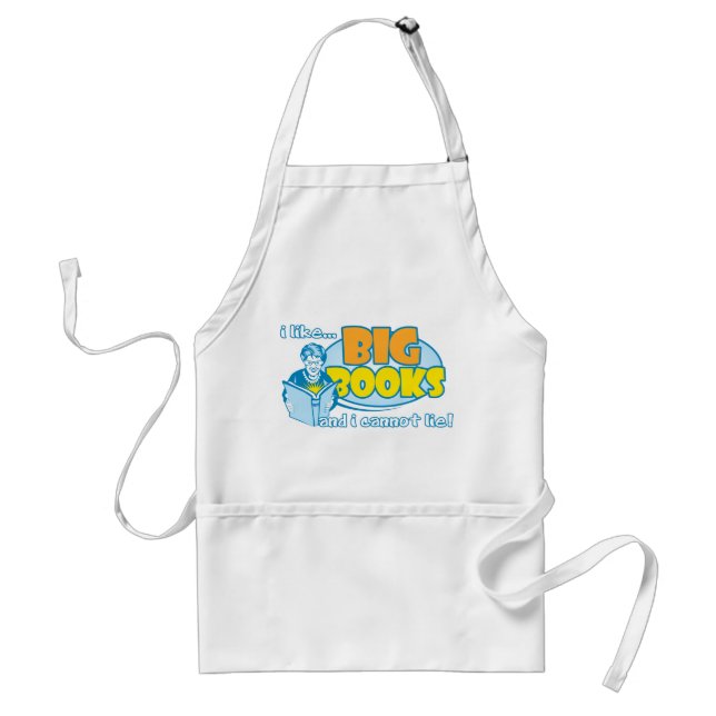 I Like Big Books Adult Apron (Front)