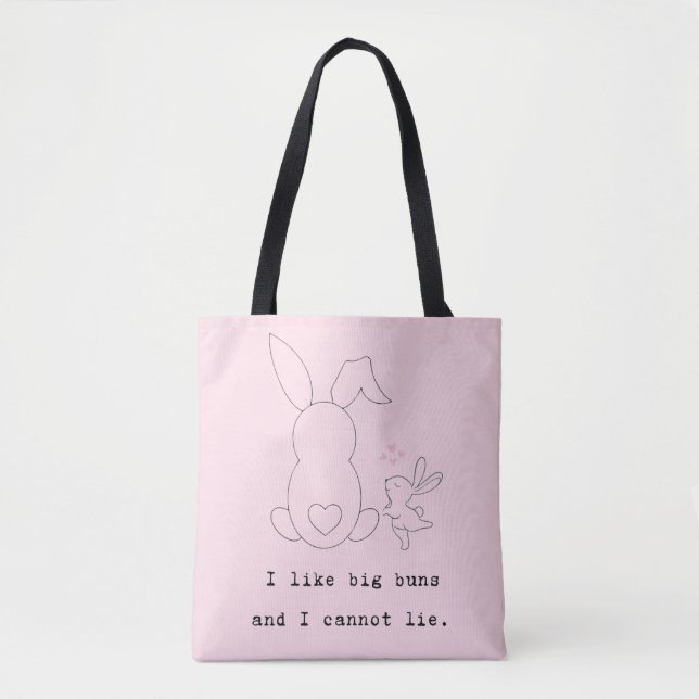 I Like Big Bun(nies) Tote Bag (Front)