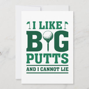 I Like Big Putts And I Cannot Lie Thank You Card