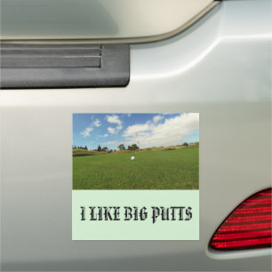I Like Big Putts Funny Golf Design, Car Magnet