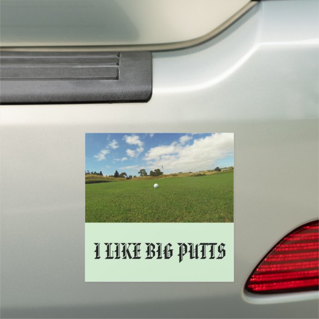 I Like Big Putts Funny Golf Design, Car Magnet (In Situ)