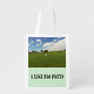 I Like Big Putts Funny Golf Design, Grocery Bag