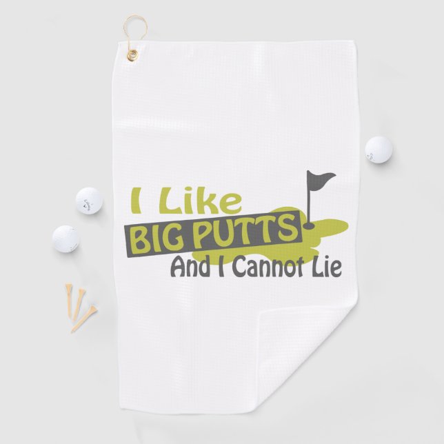 I like Big Putts Golf Humor Golf Towel (InSitu)