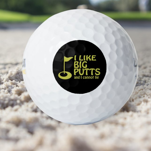 I Like Big Putts Golfing Humor Golf Balls (Creator Uploaded)