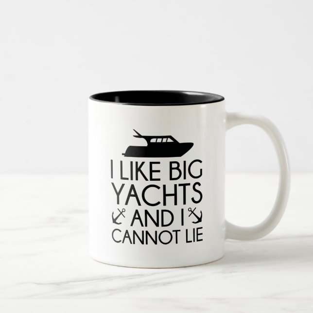 I Like Big Yachts Two-Tone Coffee Mug (Right)