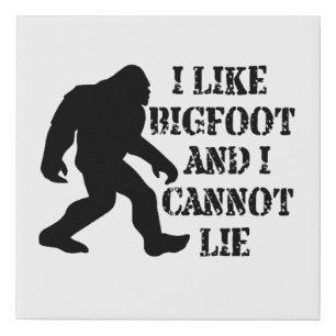 I like Bigfoot and I cannot Lie Faux Canvas Print