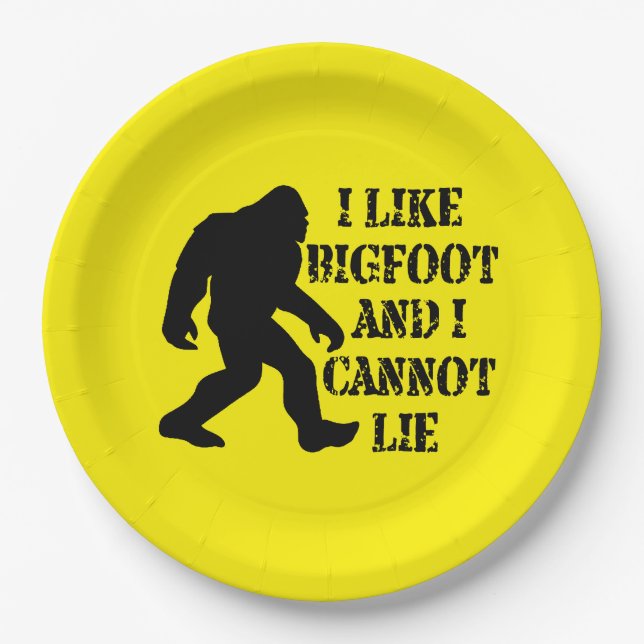 I like Bigfoot and I cannot Lie        Paper Plates (Front)
