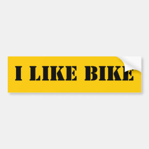 I LIKE BIKE BUMPER STICKER