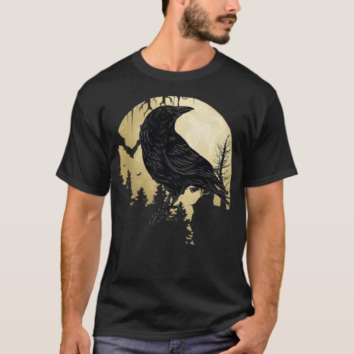 I like Birds Viking Crow Blackbird Raven Silhouett T_Shirt