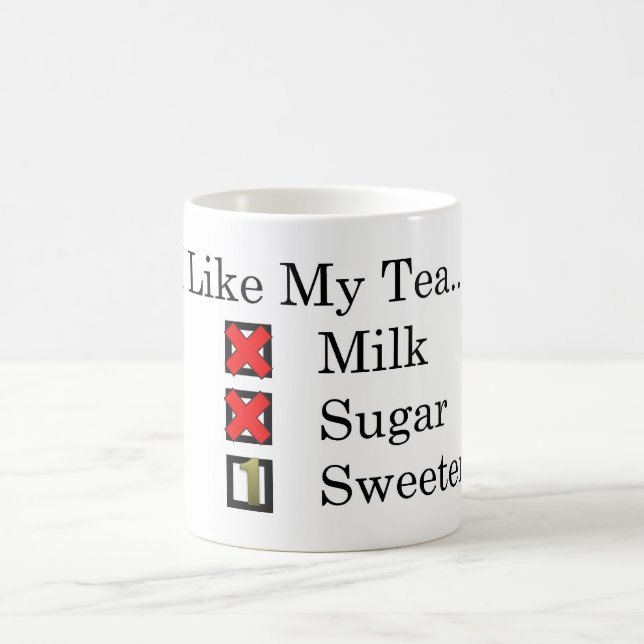 I Like...  Black Tea with 1 Sweetener Coffee Mug (Center)