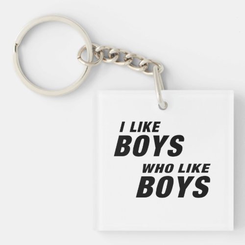 I Like Boys Who like Boys Keychain