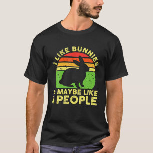 I Like Bunnies And Maybe Like 3 People Bunny Rabbi T-Shirt