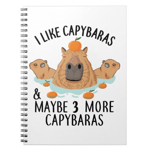 I like Capybaras and maybe 3 people Funny Baby Notebook