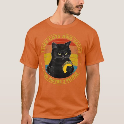 I Like Cats And Tacos And Maybe 3 People T_Shirt