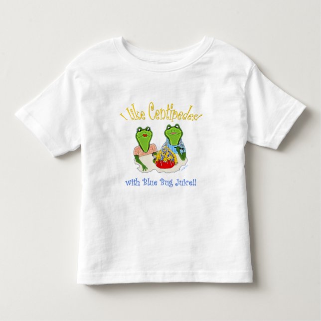 I Like Centipedes with Blue Bug Juice Toddler T-shirt (Front)
