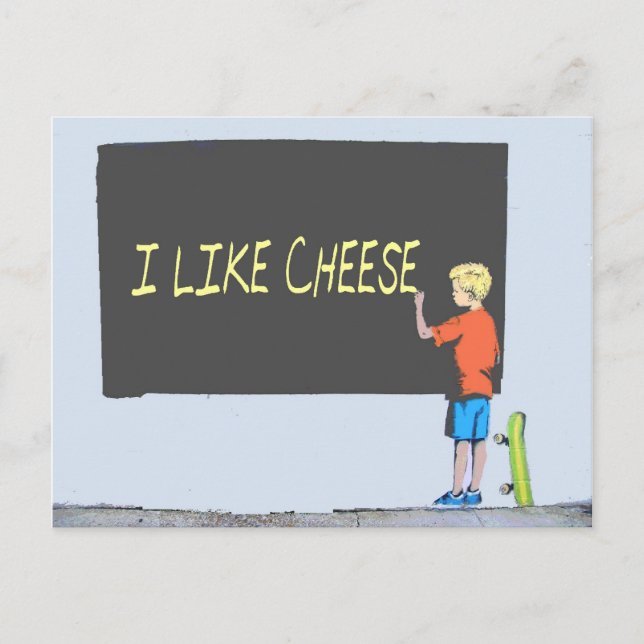 I Like Cheese Postcard (Front)