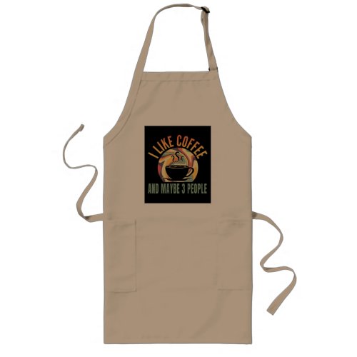 i like coffee and maybe 3 people retro style long apron