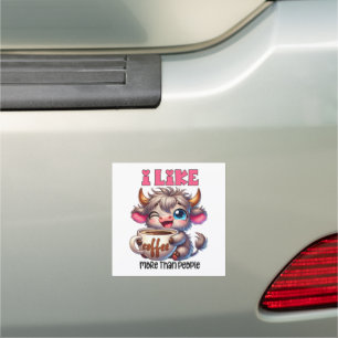 I Like Coffee More Than People Car Magnet