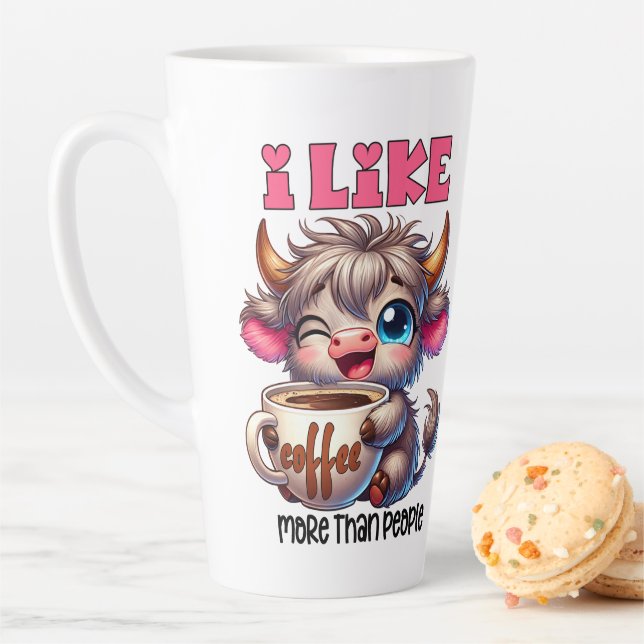 I Like Coffee More Than People  Latte Mug (In Situ)