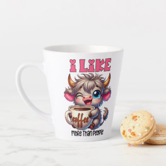 I Like Coffee More Than People Latte Mug