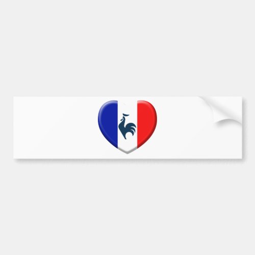 I like coq Flag France Bumper Sticker