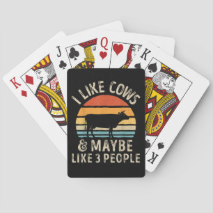 I Like Cows And Maybe Like 3 People Cow Farm Poker Cards
