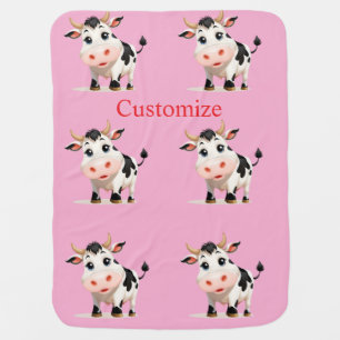 I Like Cows Art Thunder_Cove Baby Blanket