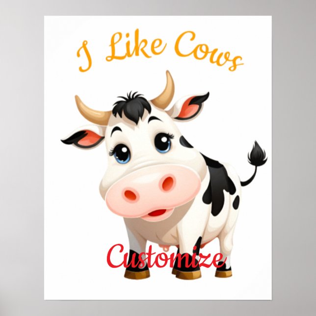 I Like Cows Art Thunder_Cove Poster (Front)