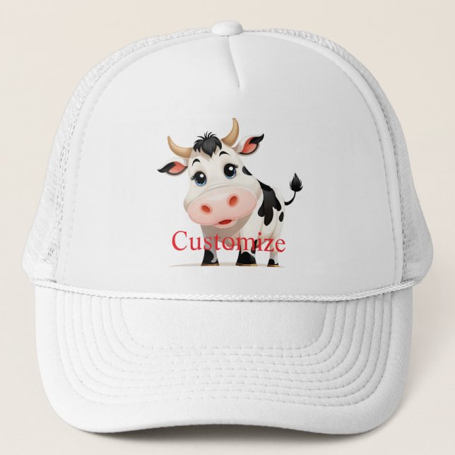 I Like Cows Art Thunder_Cove Trucker Hat (Front)
