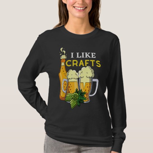 I Like Crafts Beer Microbrew Hops   2  T_Shirt