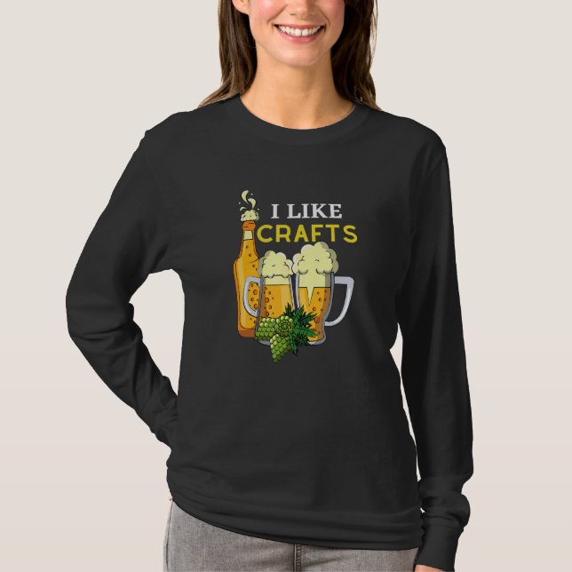 I Like Crafts Beer Microbrew Hops   2 T-Shirt (Front)