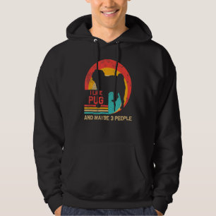 I Like Cute Pug And Maybe 3 People Dog Hoodie