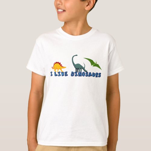 I Like Dinosaurs Cute Dino Lover Kids T_Shirt