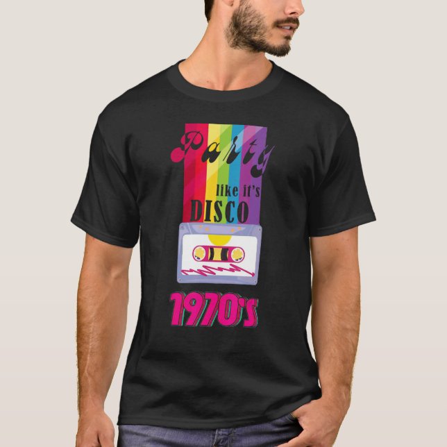 I like Disco Outfit Party 1970s and 80s 90s Retro  T-Shirt (Front)