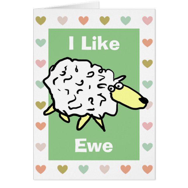 I Like Ewe Pun Cards (Front)